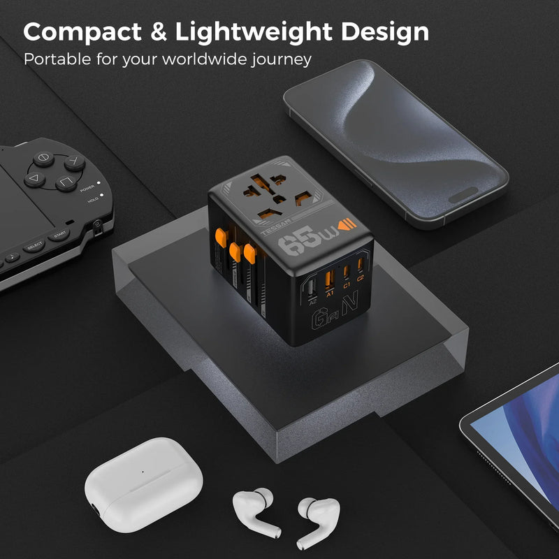 Adaptador de Viagem Universal 65W