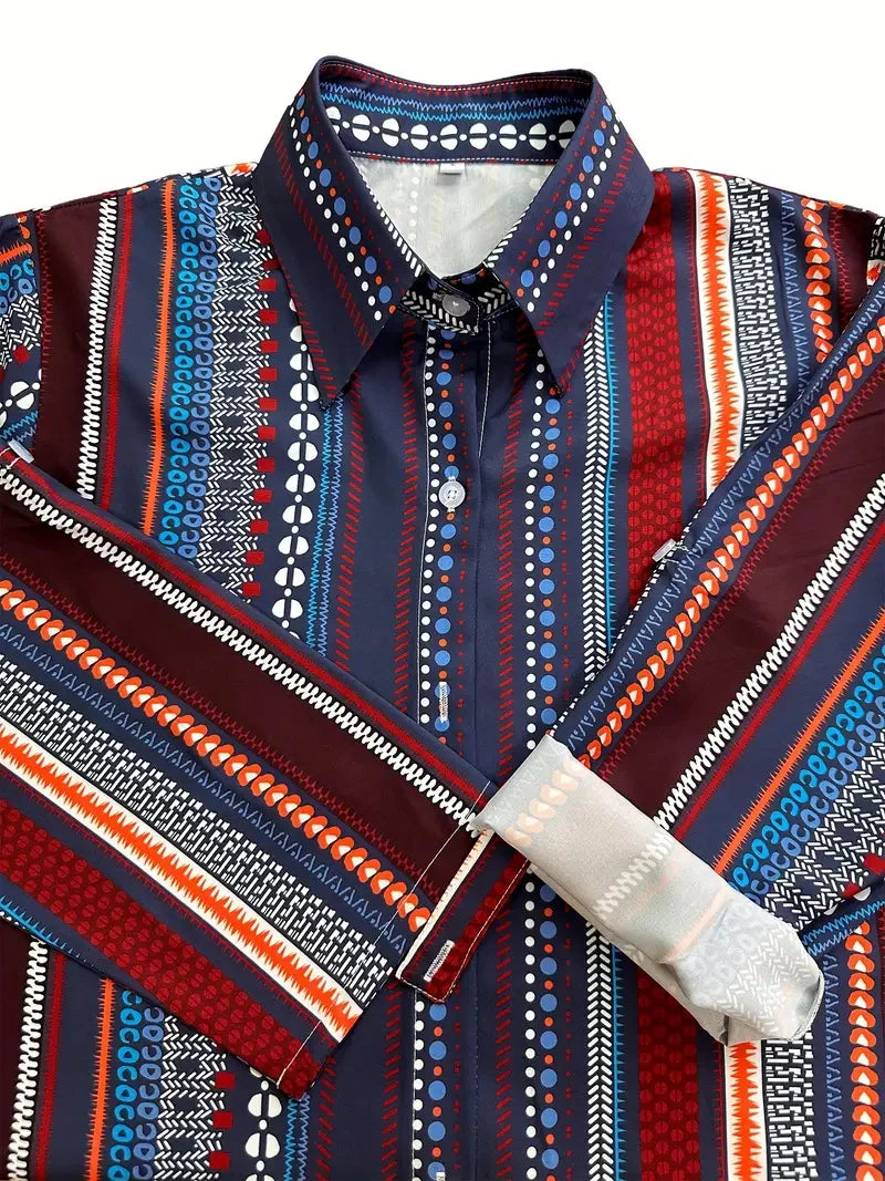Noemie | Camisa Slim Manga Longa Lapela