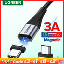 Cabo Magnético USB-C / Micro USB – 3A Carregamento Rápido