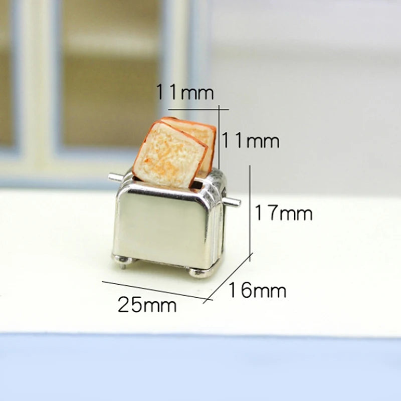 1:12 Dollhouse Miniature Bread Maker Machine Cup Set Coffee Machine Mixer Machine Model Kitchen Doll Electrical Appliance Toys