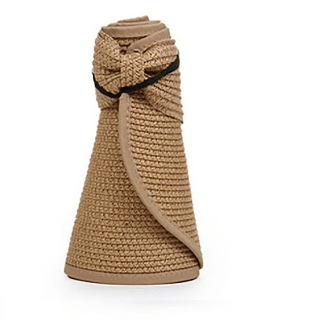 Antonella | Foldable Wide Brim Straw Visor Hat UV Protection