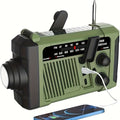 Rádio de Emergência Portátil com Manivela e Carregamento Solar