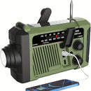 Rádio de Emergência Portátil com Manivela e Carregamento Solar