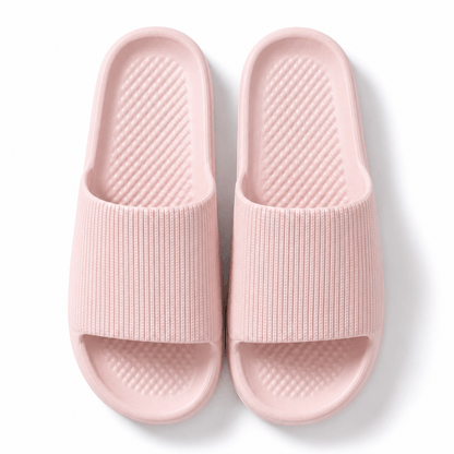 Zapatillas de casa de plataforma gruesa para baño, para mujer, a la moda, con suela blanda de EVA, sandalias de interior, chanclas antideslizantes de verano 2024