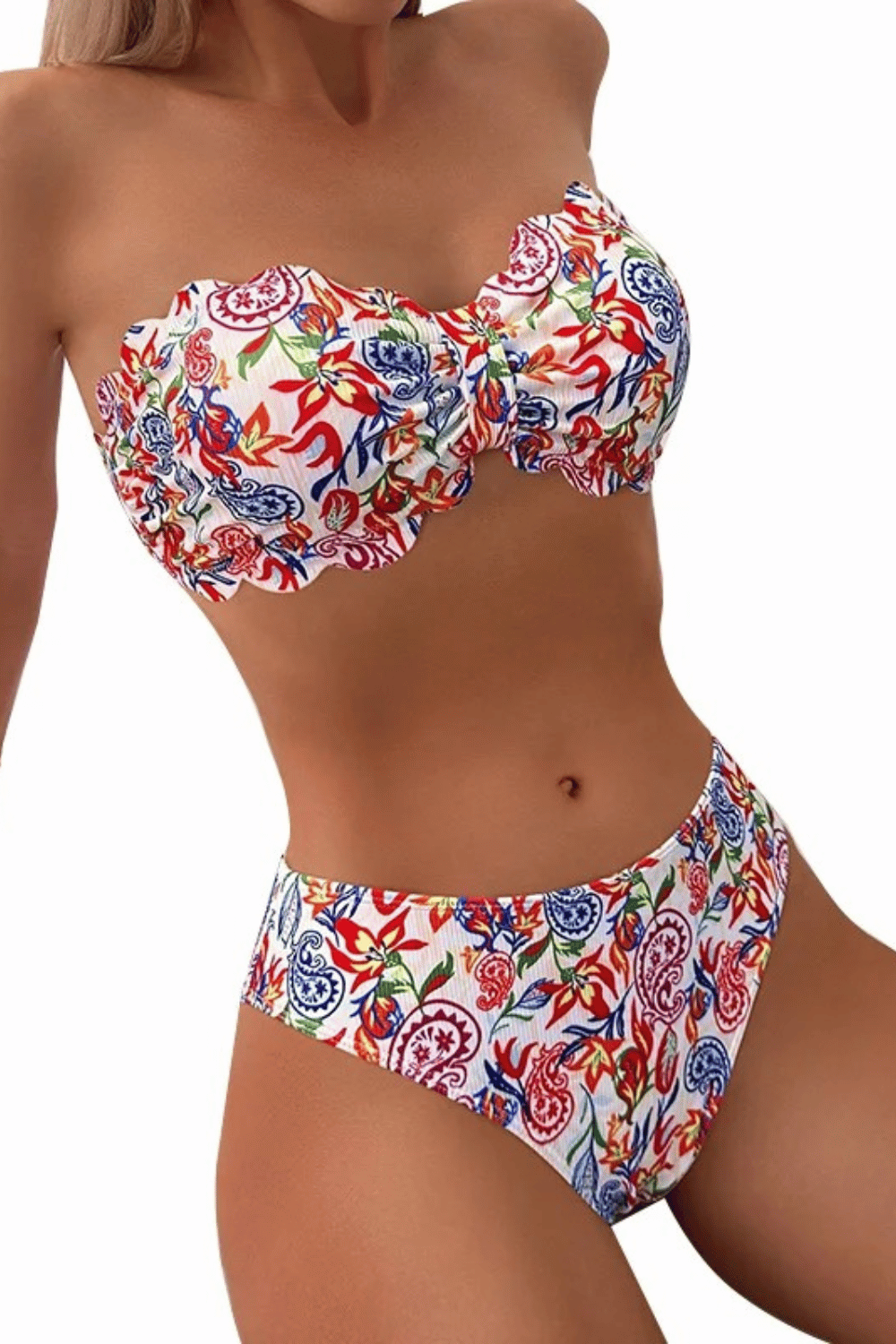 Coraline | Floral Wireless Bikini Top