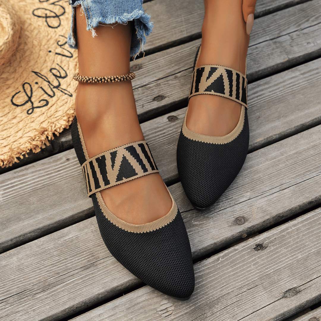 Danica | Sabrinas Elegantes Ortopédicos Ponta Fina Preto