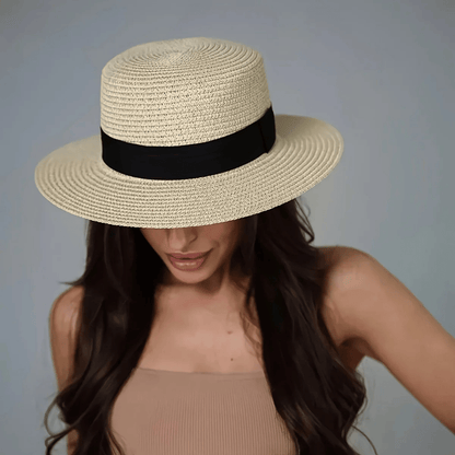 Evelina | Breathable Braided Straw Hat Beach Sun Protection