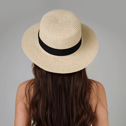 Evelina | Breathable Braided Straw Hat Beach Sun Protection