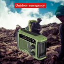 Rádio de Emergência Portátil com Manivela e Carregamento Solar