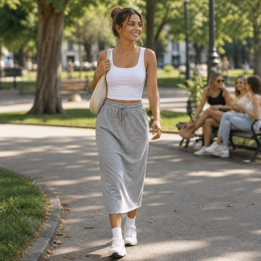 Nadia | Saia Midi Cintura Alta