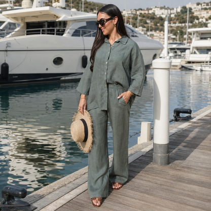 Santorini | Camisa + Calça Linho Algodão