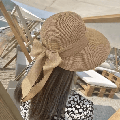 Tatianna | Wide Brim Straw Hat with Bow