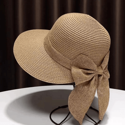 Tatianna | Wide Brim Straw Hat with Bow
