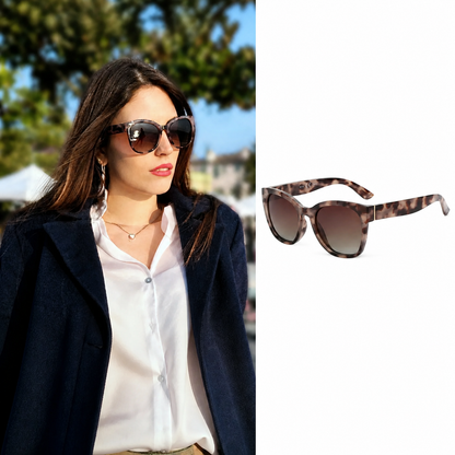 Valeria | Óculos de Sol Cat-Eye Oversized Polarizados UV400