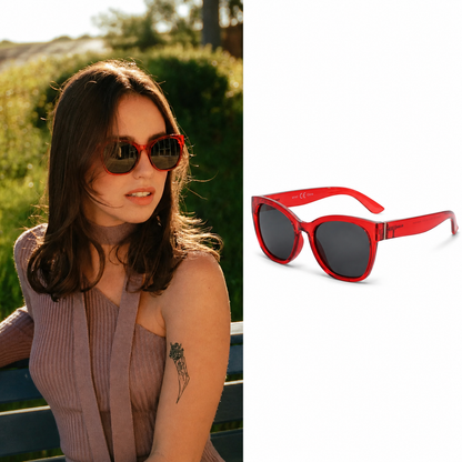 Valeria | Óculos de Sol Cat-Eye Oversized Polarizados UV400
